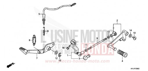 PEDALE CBR250RD de 2013